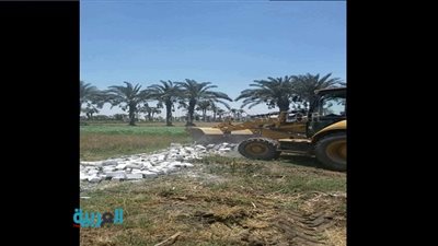 حملة مكبرة لإزالة تعديات على مساحة 30 قيراطًا بمركز طامية بالفيوم