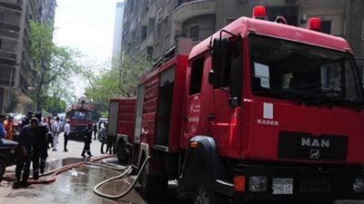 إخماد حريق أسفل عقار سكني بمنطقة أرض اللواء 