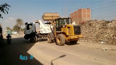 رفع 50 طن مخلفات ردم محور صفط اللبن بكرداسة 