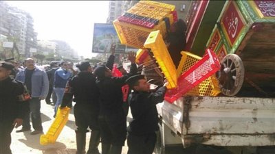 رفع 100 حالة إزالة إدارية بأحياء وسط وباب الشعرية 