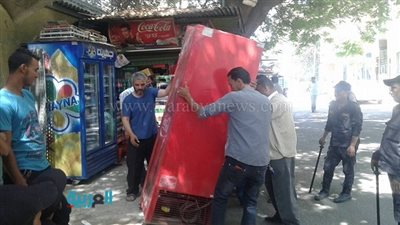 بالصور.. حملة لإزالة الأكشاك المخالفة بجنوب الجيزة 