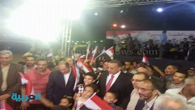 محافظ الجيزة يشهد احتفالات ذكرى الثورة في ميدان 