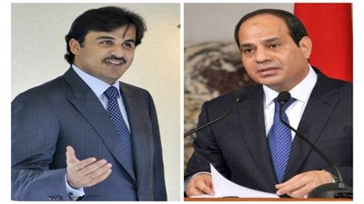 السيسي يتلقى اتصالًا هاتفيًا من أمير قطر للتهنئة بعيد الفطر