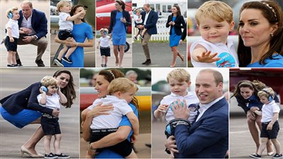 بالفيديو والصور.. أصغر أمراء بريطانيا في أكبر قاعدة جوية