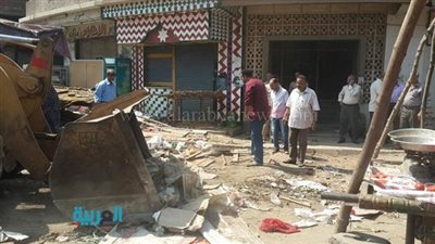 حملة كبرى لإزالة معوقات بشواع القناطر الخيرية 