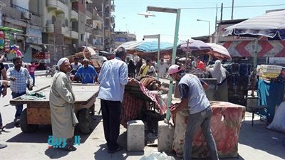 بالصور.. حملة لإزالة التعديات بشوارع وميادين السويس