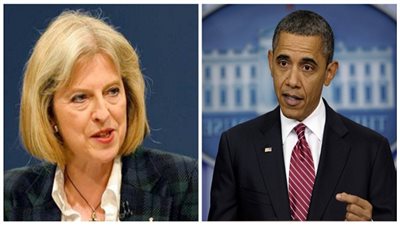 أوباما يجري أول مكالمة مع رئيسة وزراء بريطانيا الجديدة