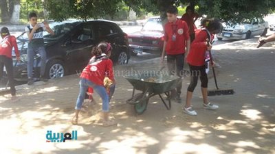 بالصور.. زرع 200 شجرة بطلعت حرب وقصر النيل 