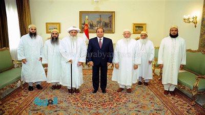بالصور.. السيسي يستقبل سلطان طائفة البهرة بالهند