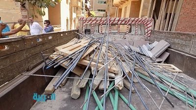 بالصور.. حملة مخالفات المباني بحي الزيتون 