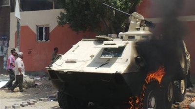 إصابة مجند في انفجار مدرعة بالشيخ زويد