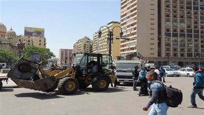 حملات لرفع الإشغالات بميدان العباسية وعبده باشا