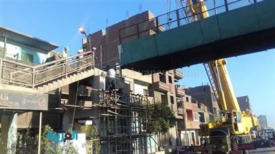 بالصور.. أعمال تعلية كوبري أبوجمعة بقليوب