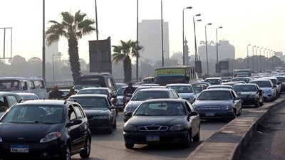  زحام مروري بشوارع القاهرة والجيزة 