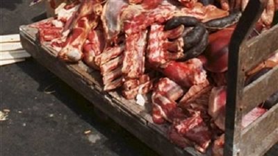  ضبط كمية من اللحوم الفاسدة بمطاعم أول أكتوبر 