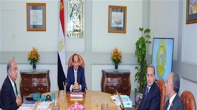  السيسي يجتمع برئيس مجلس الوزراء ووزيري الزراعة والري