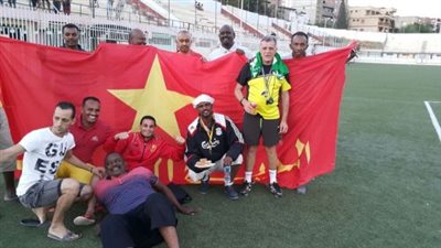 أيمن سعيد يحتفل بصعود المريخ لنصف نهائي أبطال أفريقيا