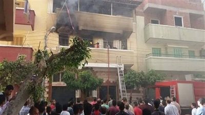 حريق يلتهم شقة سكنية بمنطقة الإيواء بأكتوبر 