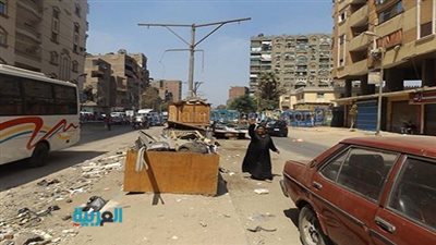 بالصور.. حملة لإزالة الإشغالات أمام مستشفى المطرية 