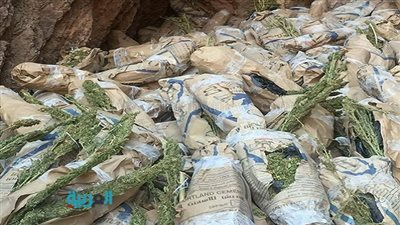 بالصور.. العثور على 2 طن بانجو مخبأة داخل مغارة جبلية بالغردقة