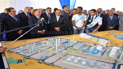 السيسي يفتتح مجمع البتروكيماويات 