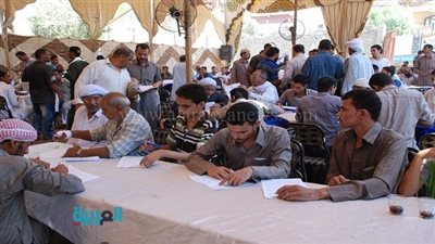 بالصور.. قافلة تنموية بعرب أبوساعد بالصف بالتعاون مع جامعة الأزهر 