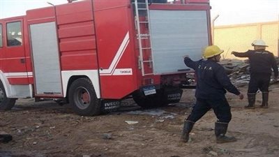 احتراق محلين لبيع المنظفات والخضراوات في العجوزة 