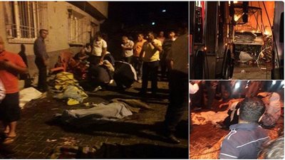 بالفيديو والصور.. تفجير صالة للمناسبات بغازي عنتاب في تركيا