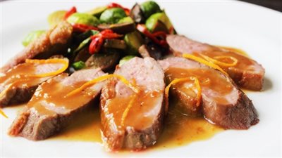 طريقة عمل صدور بط بالبرتقال على 