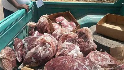 ضبط سيارة بداخلها 339 كيلو لحوم ودواجن فاسدة بمنشأة ناصر 
