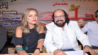 بالصور.. طلعت زكريا وريم البارودي يحتفلان بانتهاء تصوير 