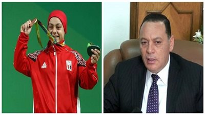 جامعة قناة السويس تكرم سارة سمير بطلة أولمبياد 