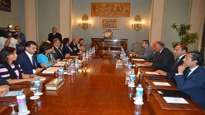 وزير الخارجية يستقبل مجموعة الصداقة المصرية البريطانية في مجلس النواب