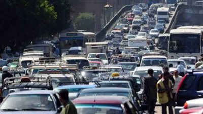 شلل مروري بميادين القاهرة والجيزة 