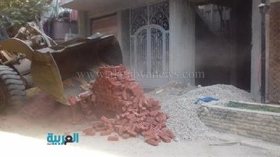 بالصور.. إيقاف أعمال بناء مخالفة بعين شمس 