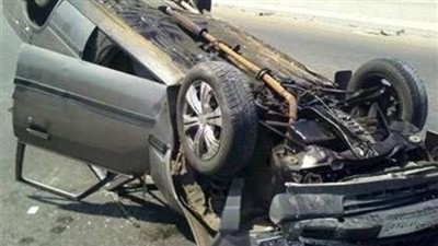 إصابة 3 في انقلاب سيارة ملاكي بطريق وادي النطرون - العلمين 