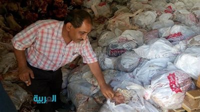 ضبط 100 طن كرشة وكوارع فاسدة بمنشأة القناطر