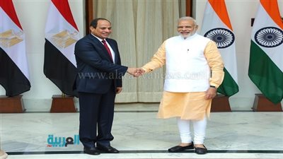 السيسي في مؤتمر صحفي مشترك مع رئيس وزراء الهند