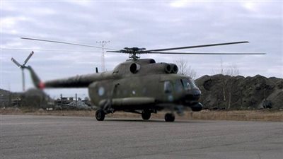 احتراق مروحية روسية إثر هبوط اضطراري