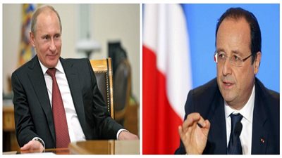 بوتين خلال لقائه هولاند يعلن عزمه بحث العلاقات الثنائية