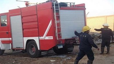 إخماد حريق بسوق الجملة بطريق الواحات في أكتوبر
