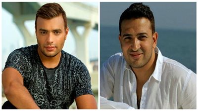 تامر حسين ينشر صورته مع رامي صبري أثناء تسجيل أغنية جديدة