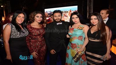 بالصور.. نجوم الفن والمشاهير في حفل تامر حسني