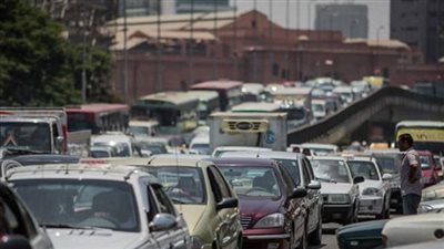 زحام مروري بشوارع وميادين القاهرة والجيزة 