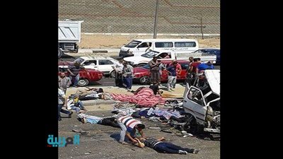 بالصور.. ارتفاع ضحايا حادث طريق 
