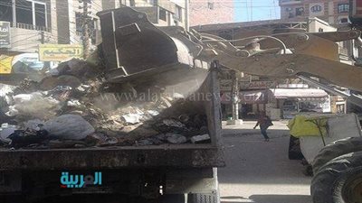 بالصور.. حملة لرفع الإشغالات في الفيوم