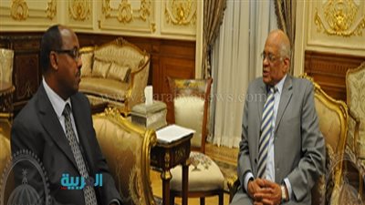 على عبدالعال يستقبل سفير أثيوبيا بالقاهرة