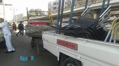 بالصور.. رفع إشغالات الباعة الجائلين بجنوب الجيزة 