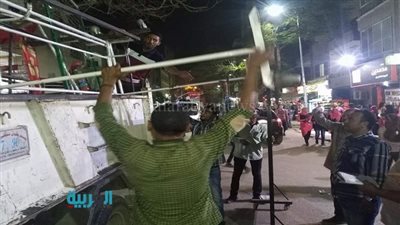 بالصور.. رفع الكافتريات المخالفة بحي العمرانية 