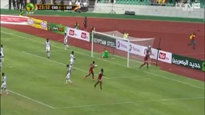 الكونغو تتقدم على مصر بهدف في الدقيقة 23